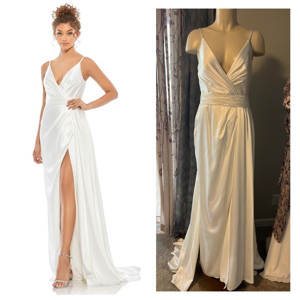 Mac Duggal White Dress